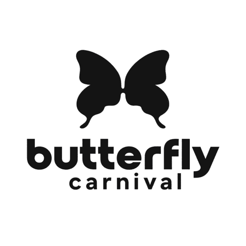 butterfly carnival logo black